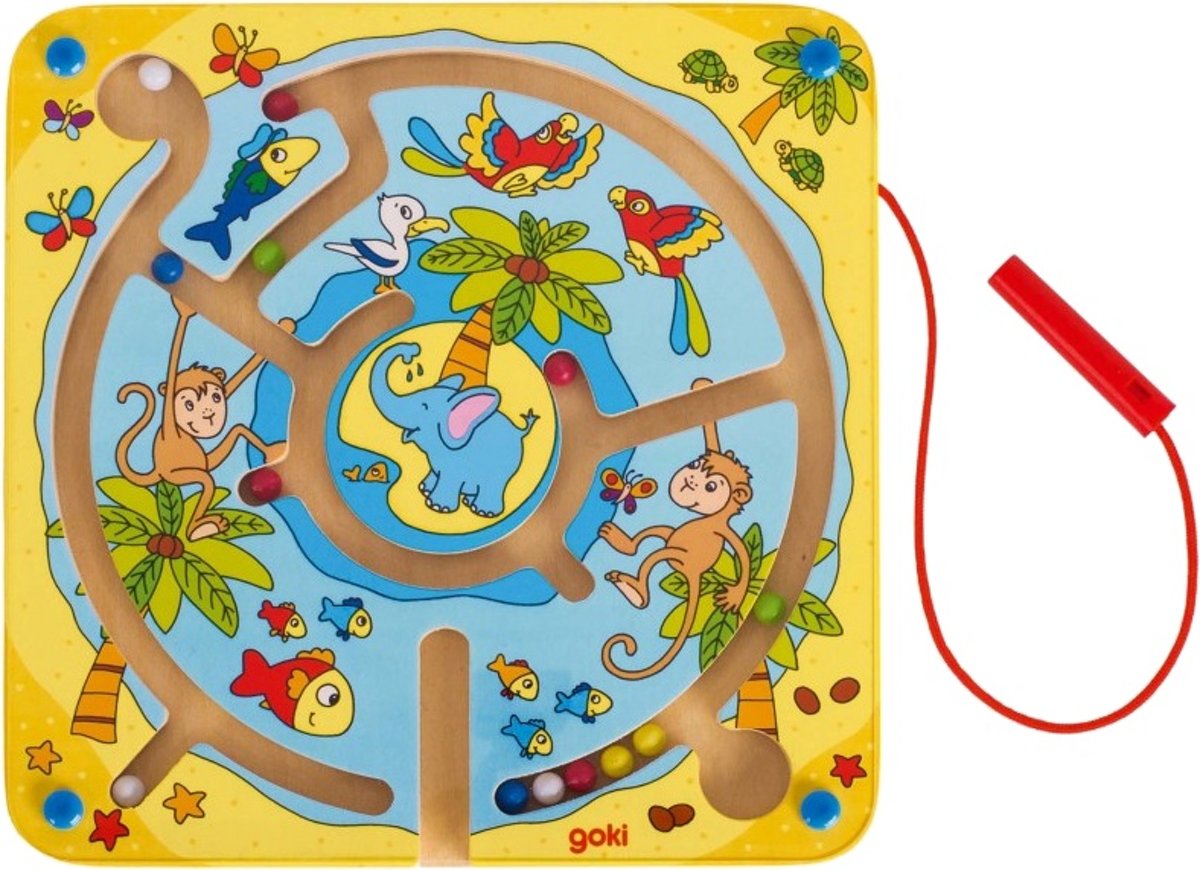   Houten Labyrint Puzzel Eiland 21 Cm