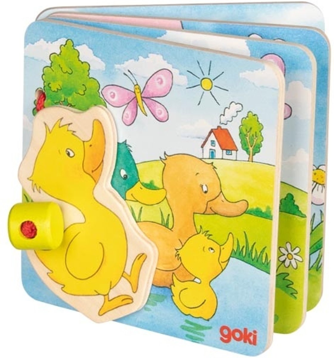 Goki Houten Mini-boekje: Eendjes 10 Cm