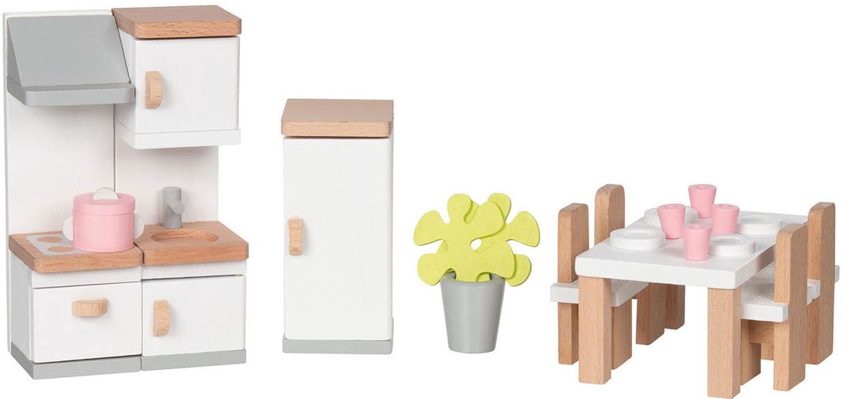   Houten Poppenmeubels Keuken, 20dlg.