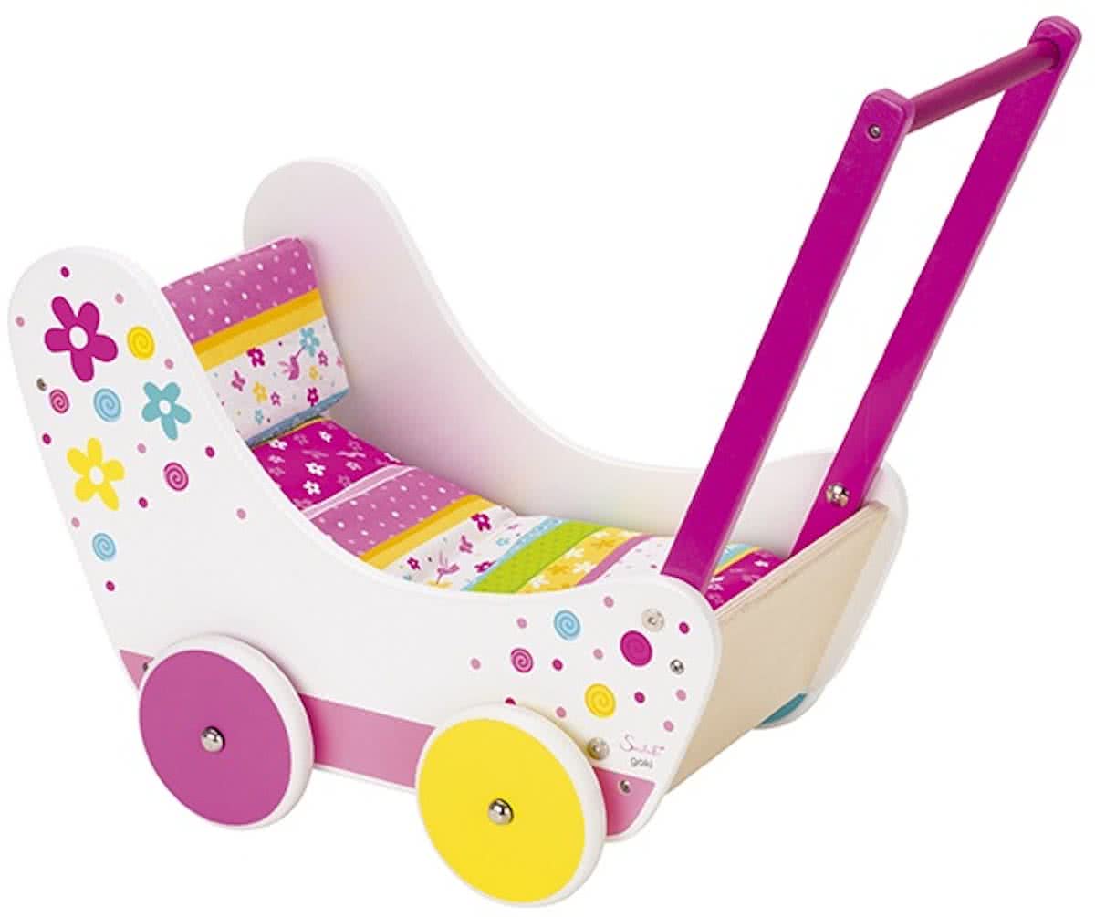   Houten Poppenwagen Susibelle 63x33x51 Cm