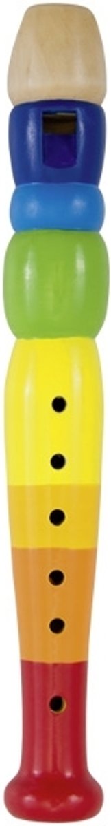   Houten blokfluit: regenboog 20 cm