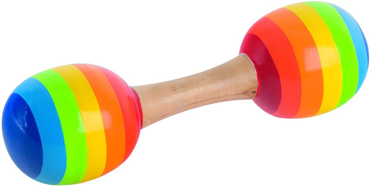   Houten maracas strepen: 16 cm