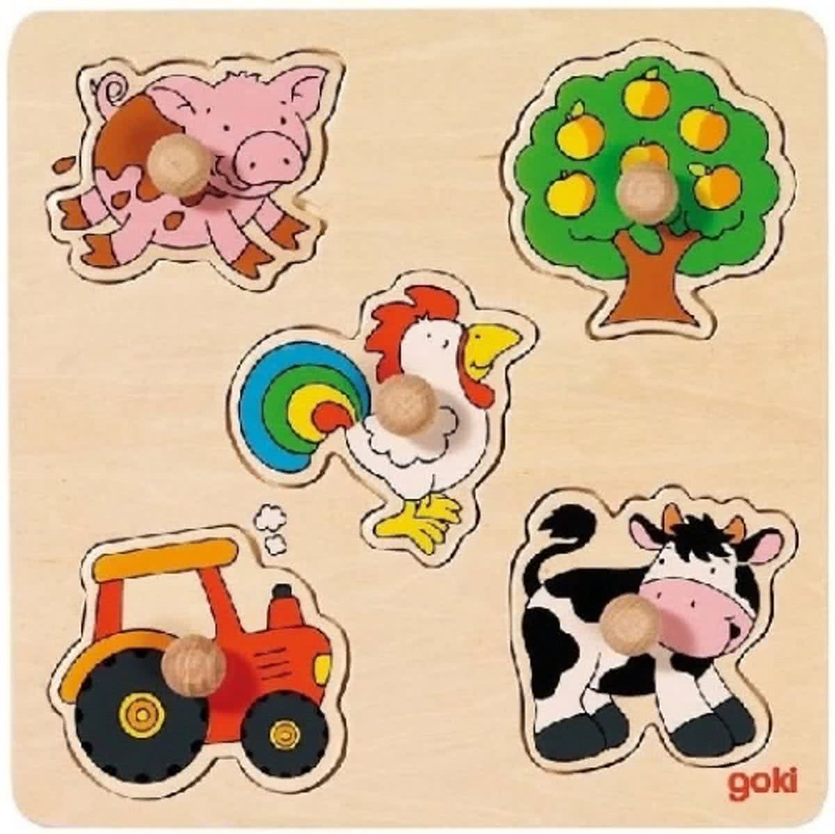   Houten platteland puzzel 5-delig
