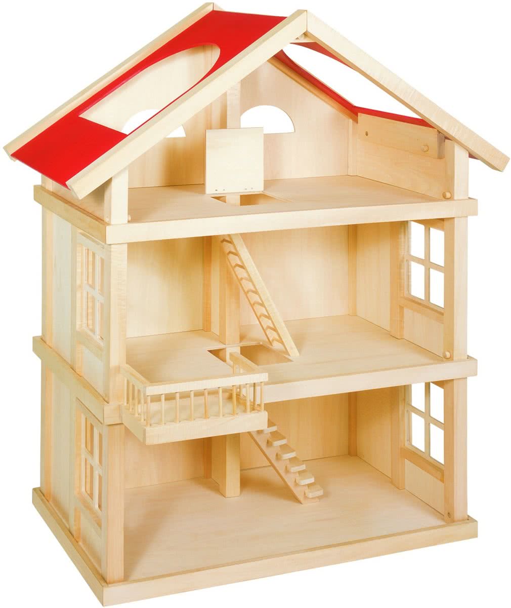 Goki Houten poppenhuis groot 65 x 35 x 87,5 cm