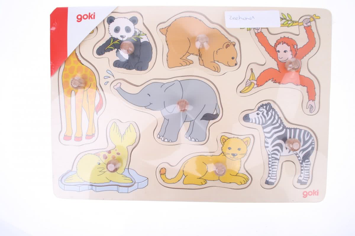   Knopjespuzzel Wilde Dieren 8 Stukken