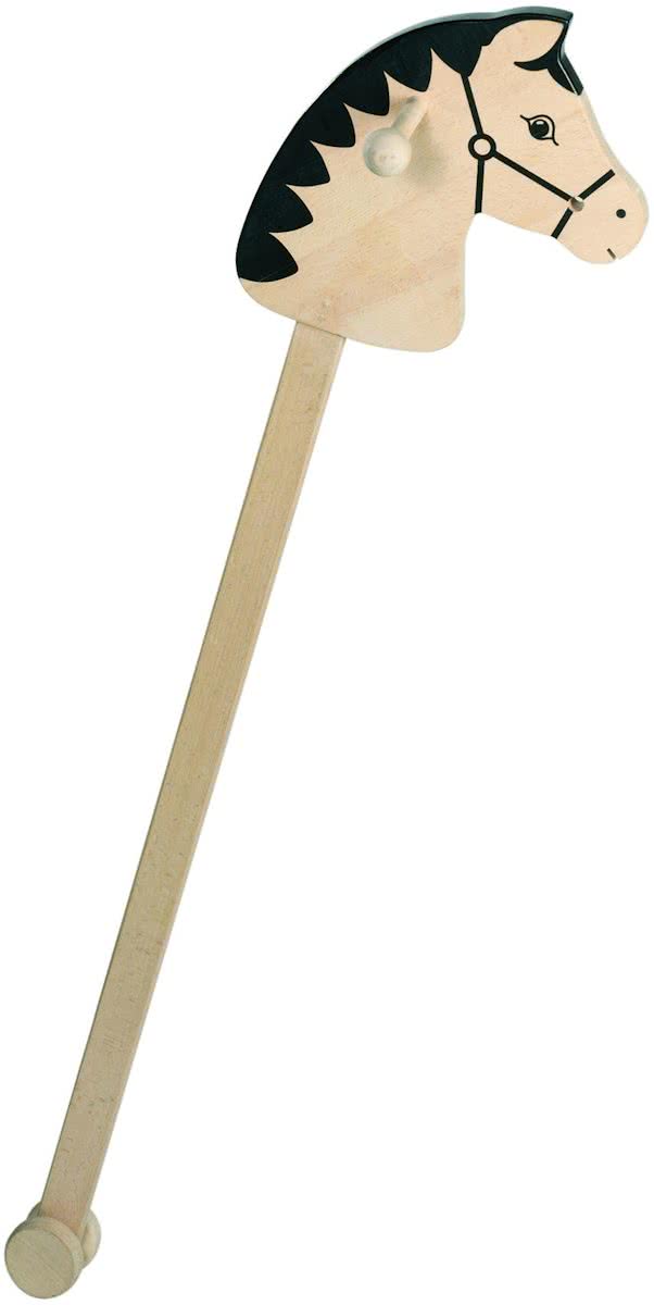  Stokpaard met geschilderde manen 100cm