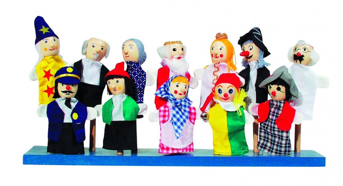 Goki Vingerpoppen Set 12 Stuks 9-11cm