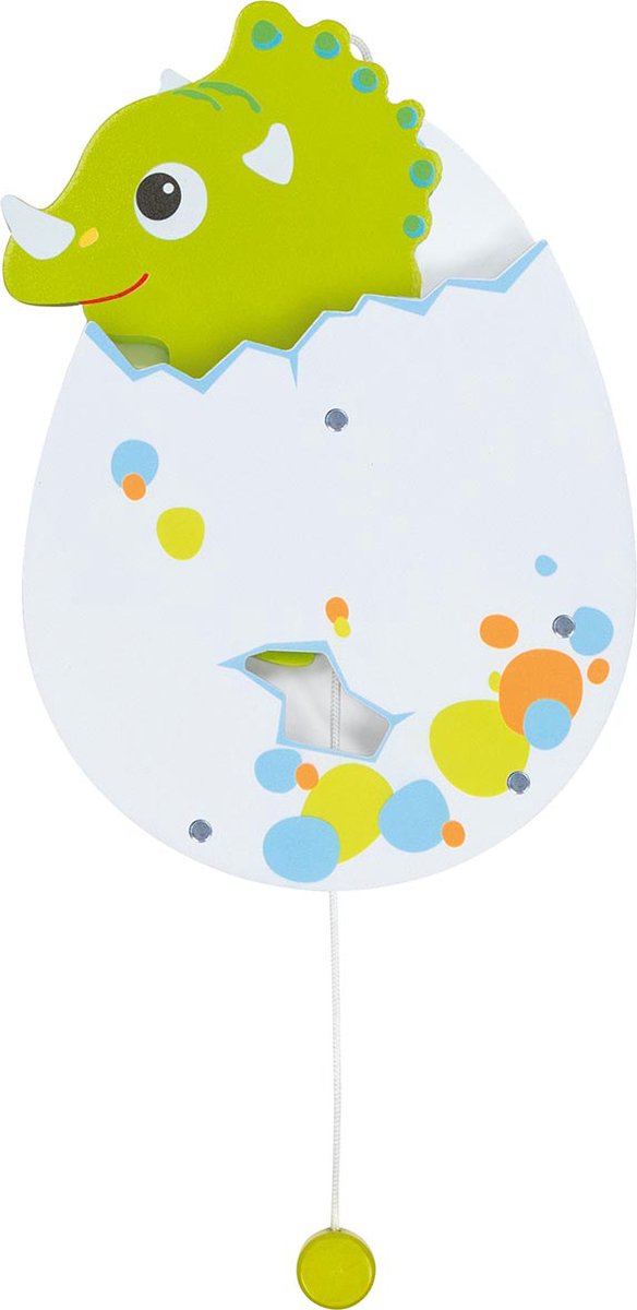 Goki houten trekpop dino - kleurrijk speelgoed voor kinderen.