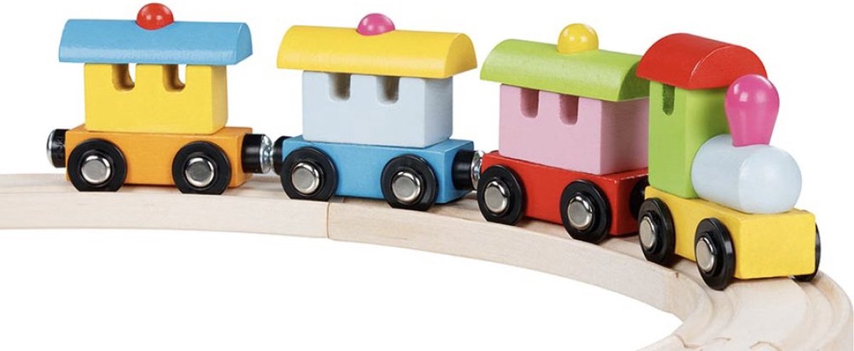 Goki speelgoed trein - kleurrijke kunststof trein Turijn voor kinderen.