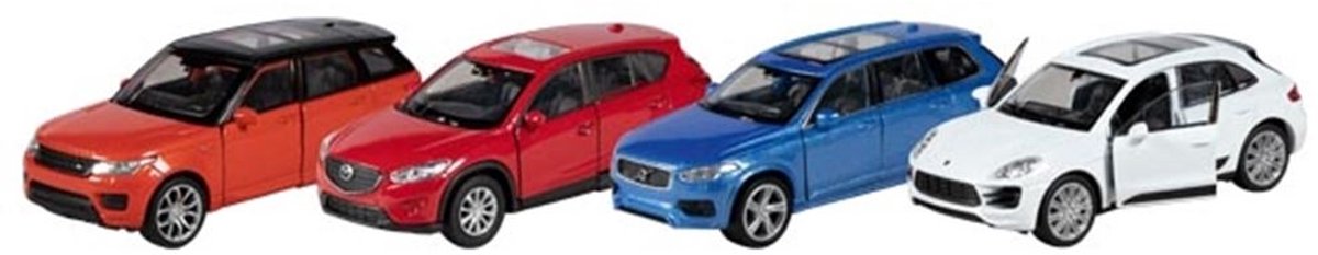 Goki speelgoedauto SUV - houten auto voor kinderen - avontuurlijk speelgoed.