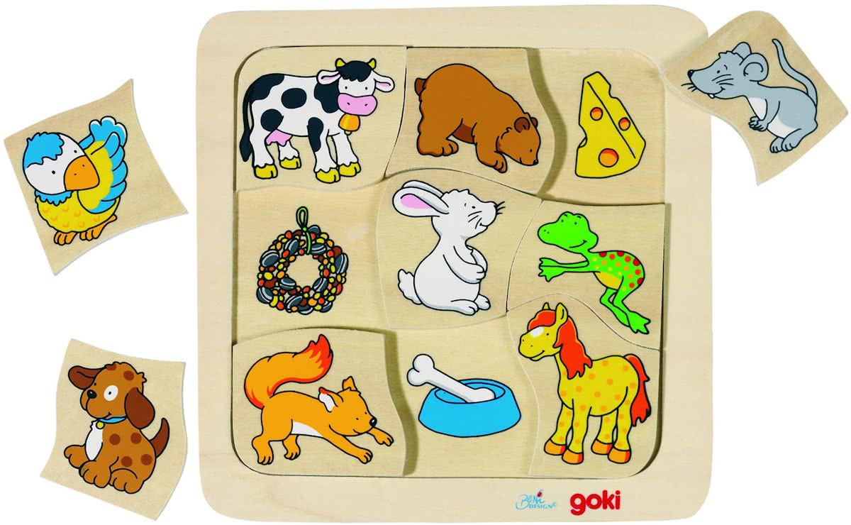 Houten Legpuzzel Wie Eet Wat?