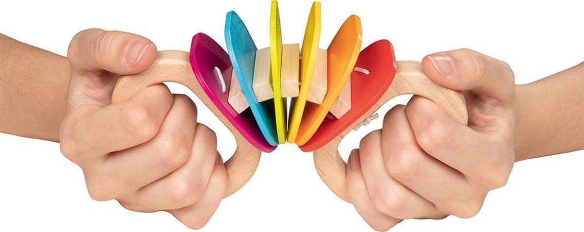 KLAPPER REGENBOOG 16x8x6cm, hout, 1+