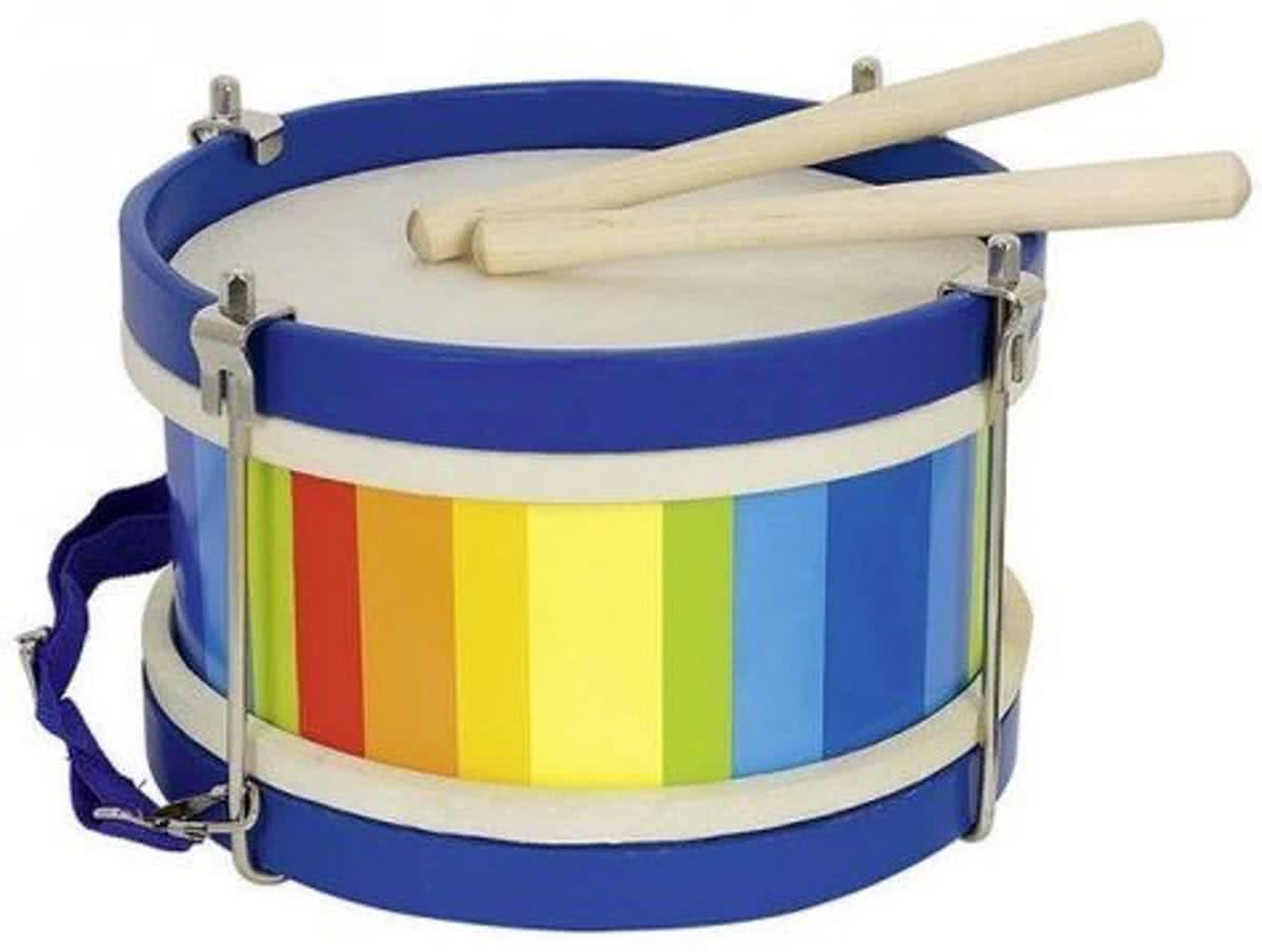 TROMMEL H13,5xdiam.21,5cm, hout, natuurvel, 3+