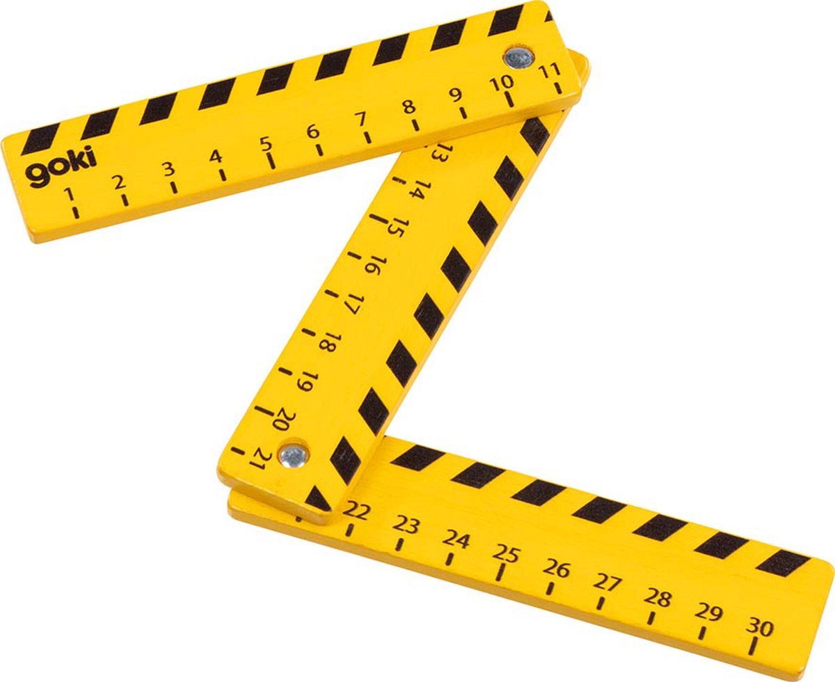 Werktuig: VOUWMETER 31x2,5x0,5cm, hout, 3+