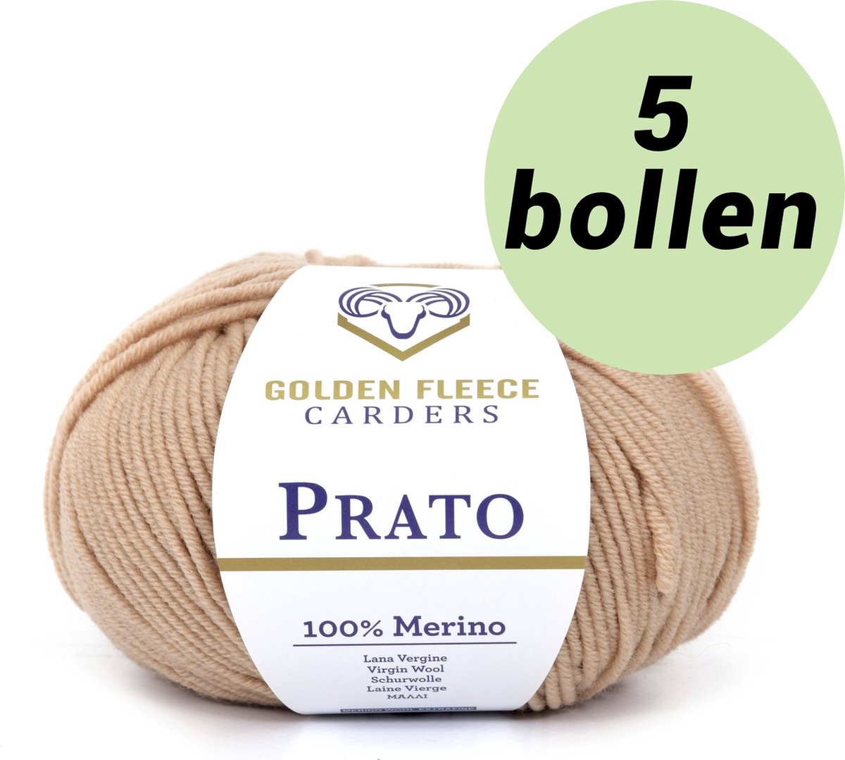 Golden Fleece yarns Prato tan brown - 5 bollen zacht bruin - de zachtste 100% wol