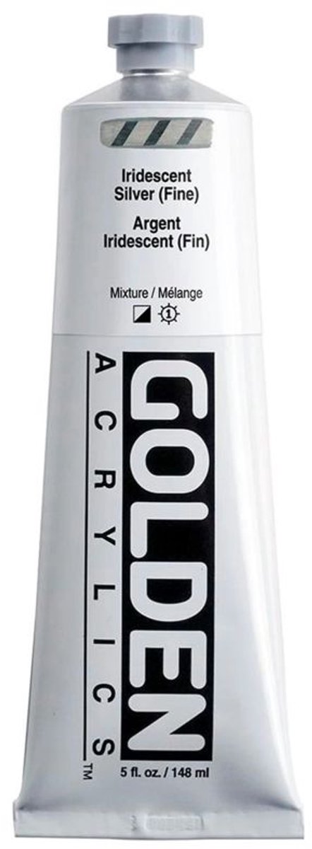 Golden Heavy Body Acrylverf Iriserend Zilver (fijn) 148 ml