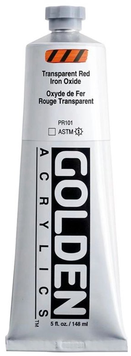 Golden Heavy Body Acrylverf Transparant Rode IJzeroxide 148 ml