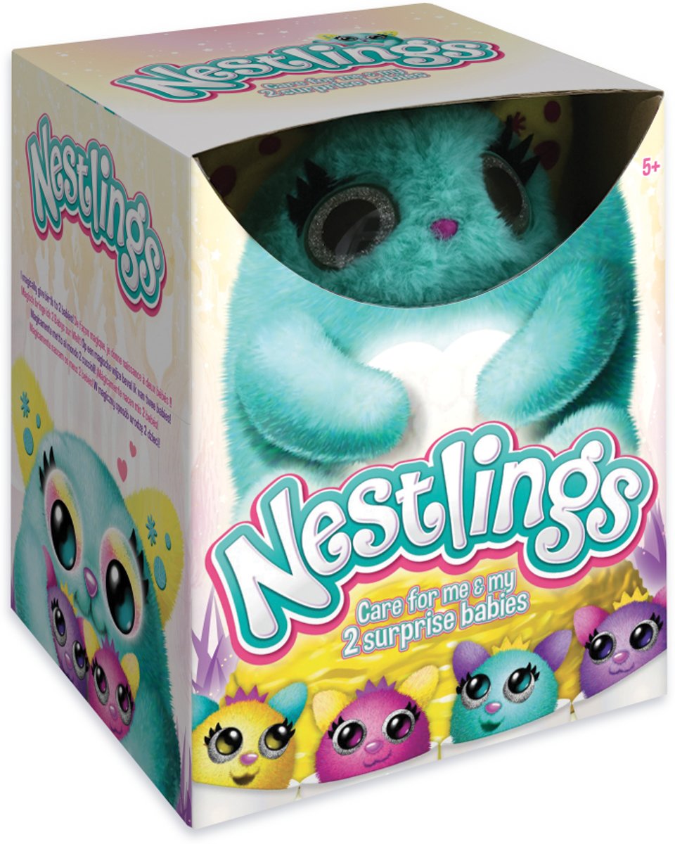 Nestlings - Blauw - Interactieve knuffel - Goliath