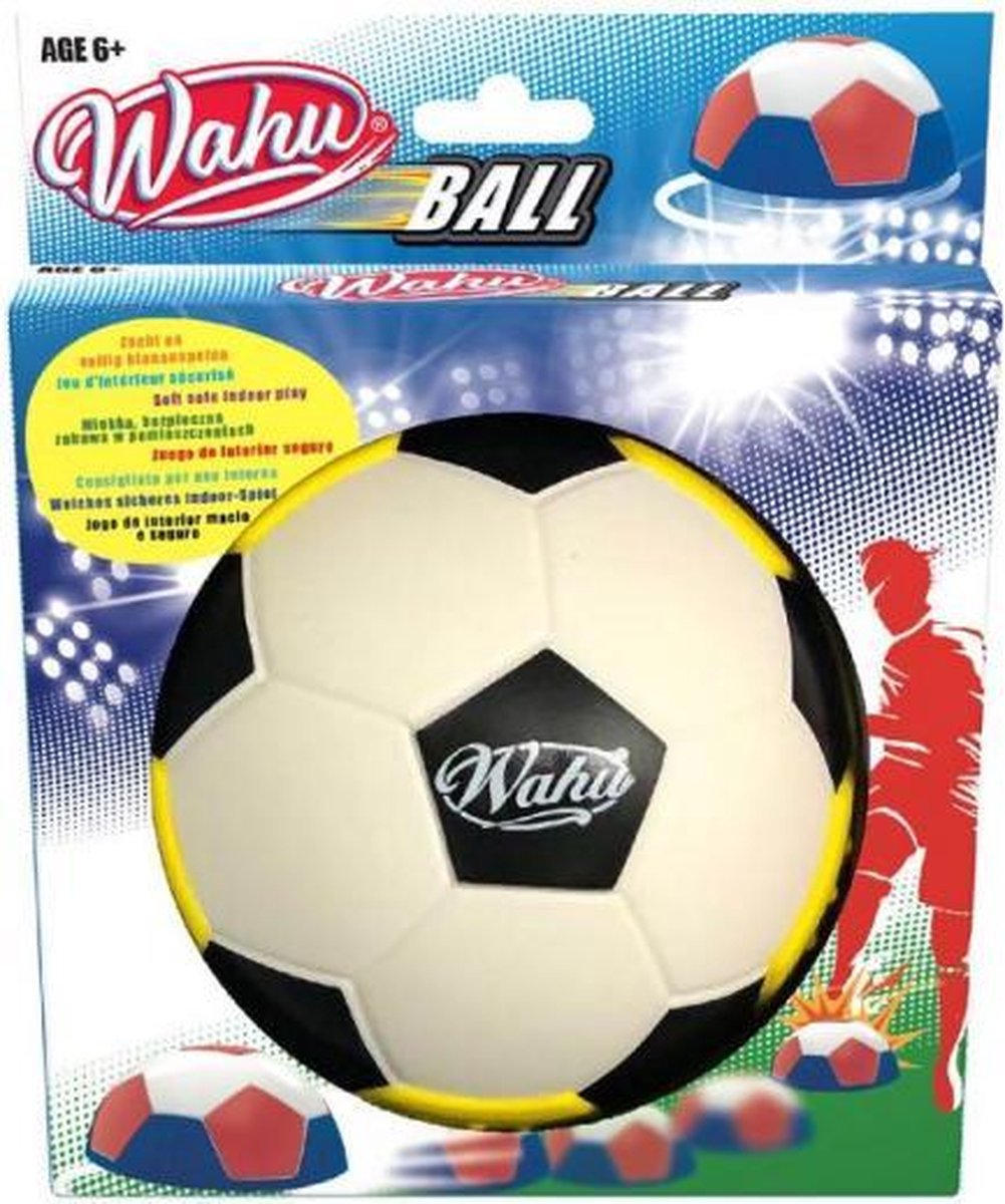 voetbal Wahu Hooverball junior foam wit/zwart/geel