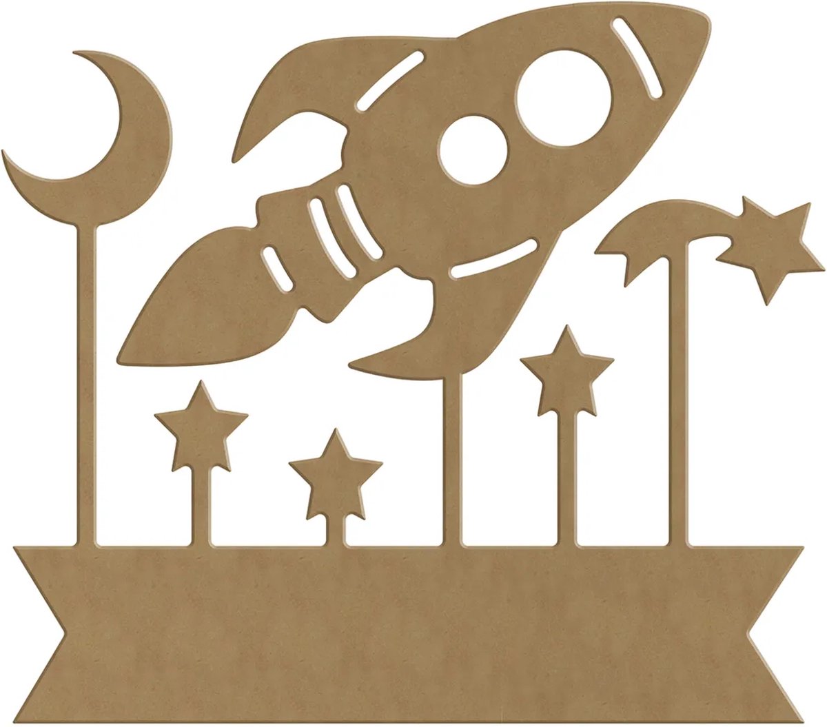 Gomille MDF Figuur 29x25 cm Banner Space Ruimte