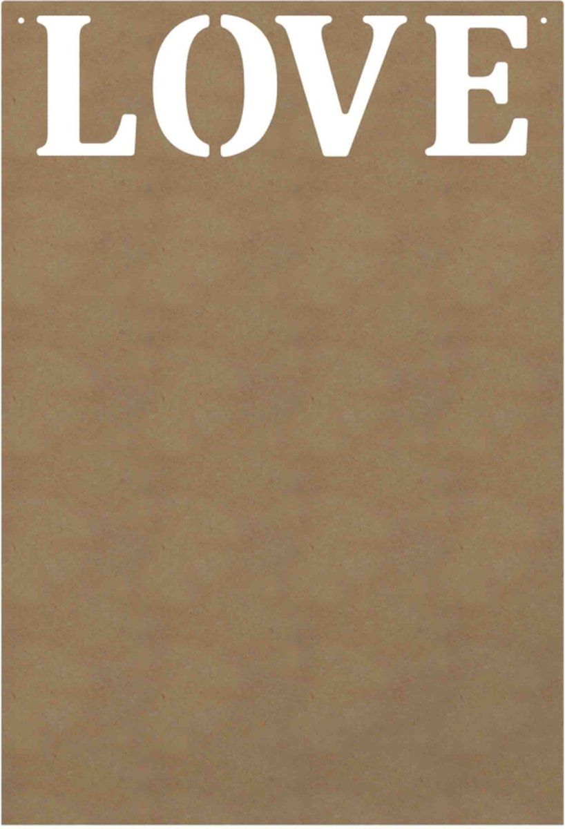 Gomille MDF figuur plaat Love 58 cm decoratie knutsel.