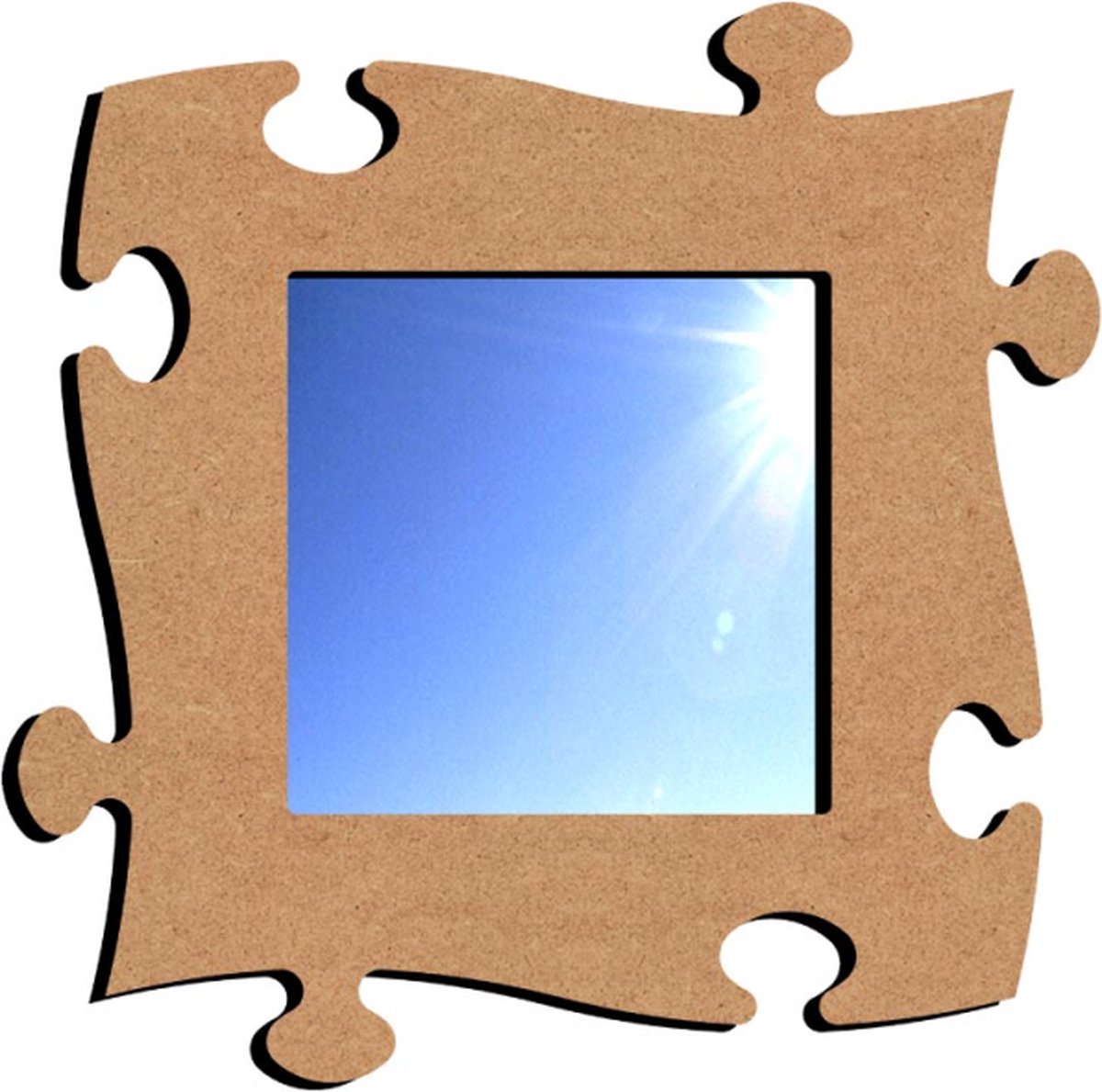 Gomille MDF puzzel spiegel 38 cm decoratief speelgoed.