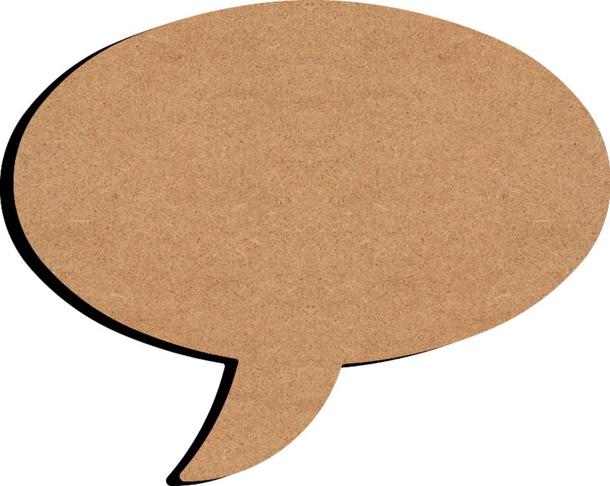 MDF Figuur Tekstballon 26 cm