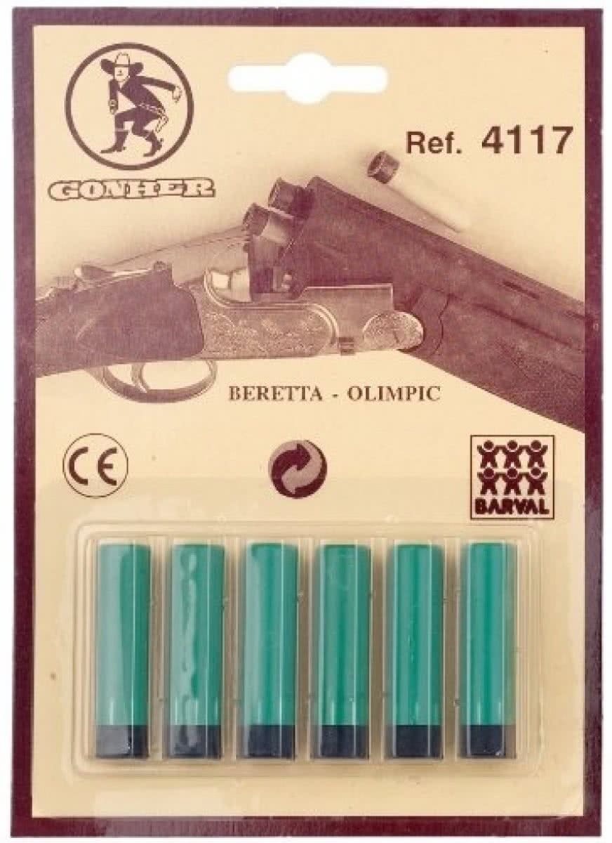 Gonher Speelgoed patronen 6 stuks groen/zwart