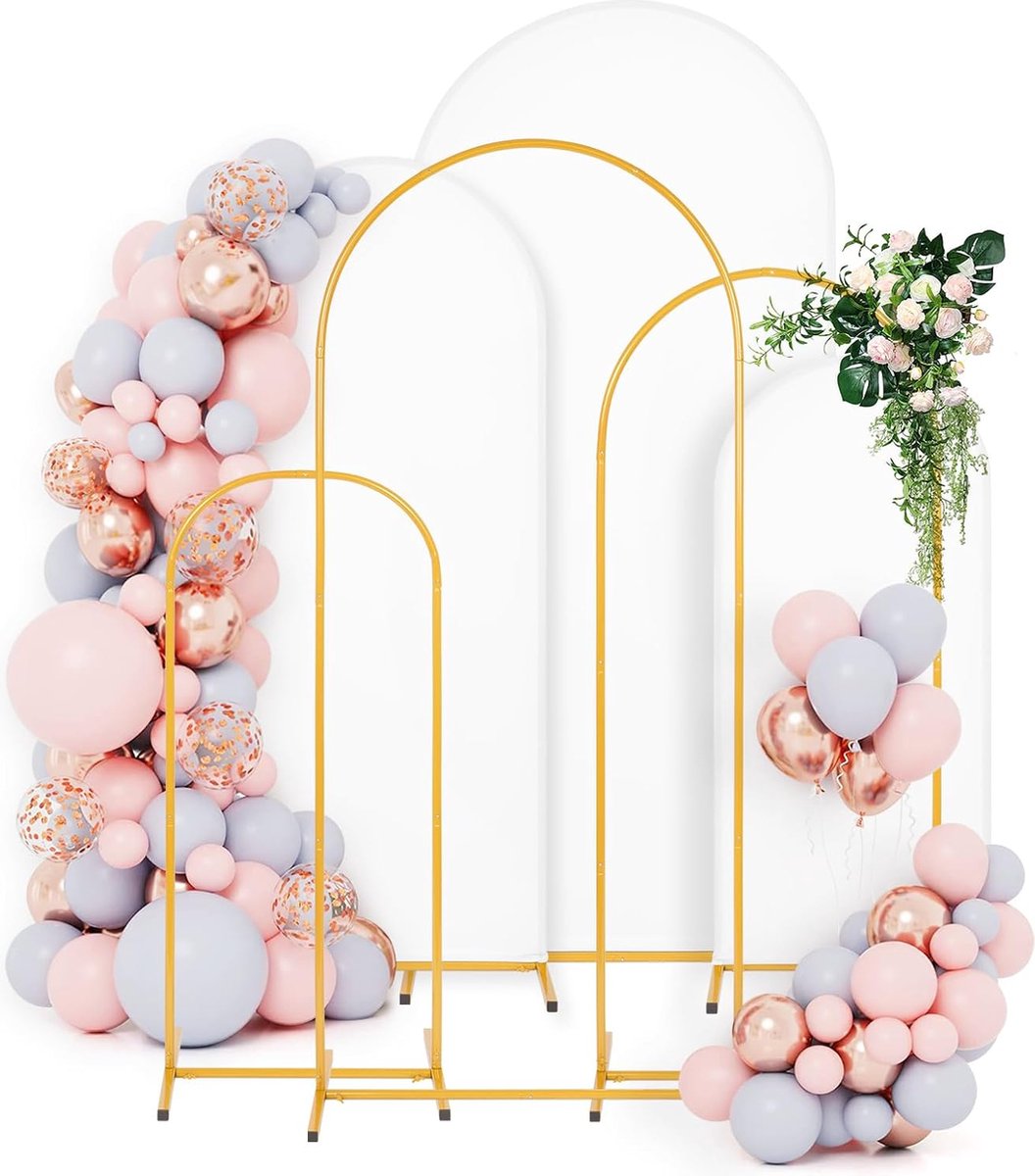   ® Elegante Gouden Metalen Boog Set voor Bruiloften en Feestdecoraties