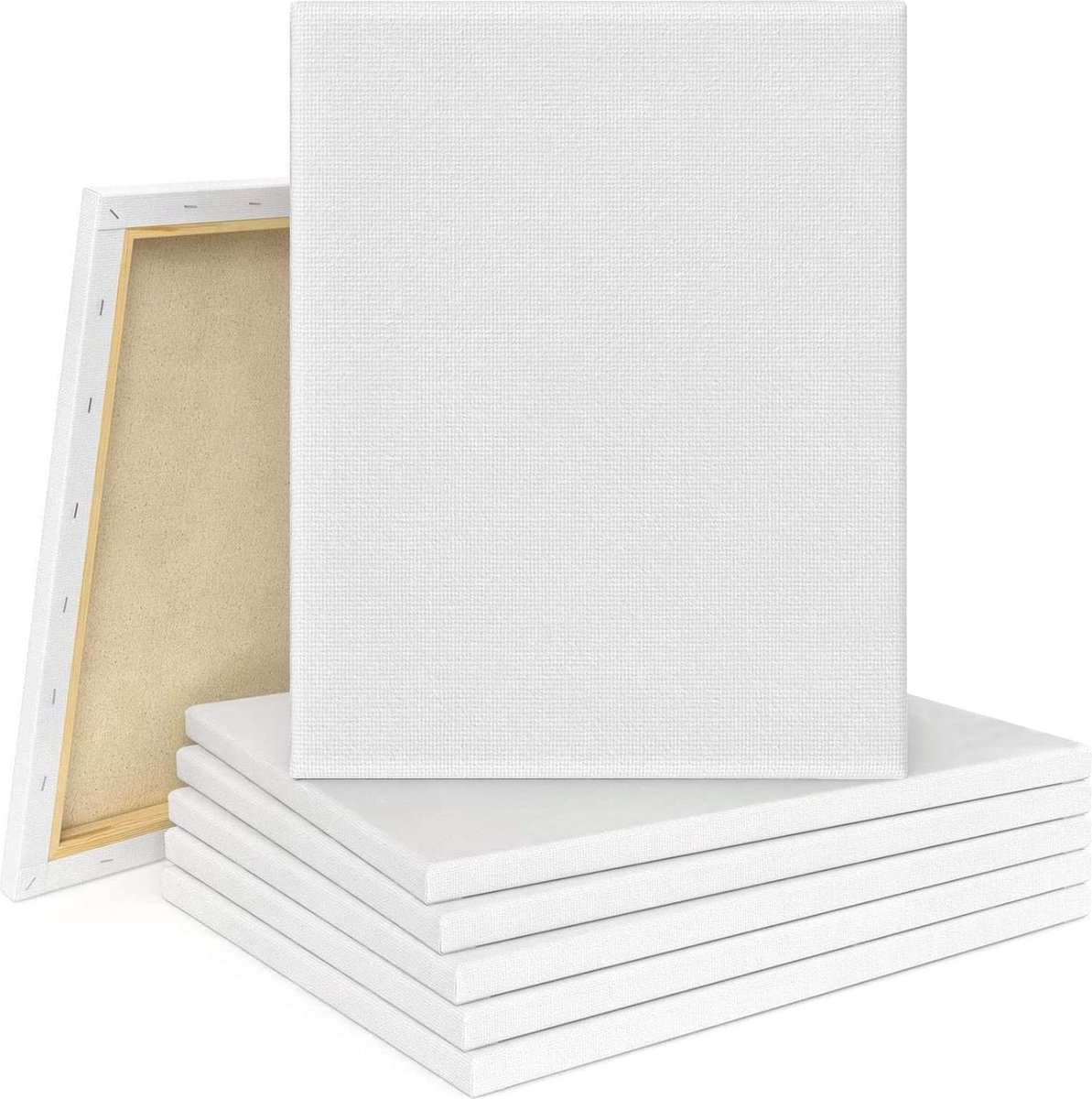 Goodivery ® Hoogwaardige Set van 10 Witte Schildersdoeken voor Acryl- en Olieverf, 30 x 40 cm