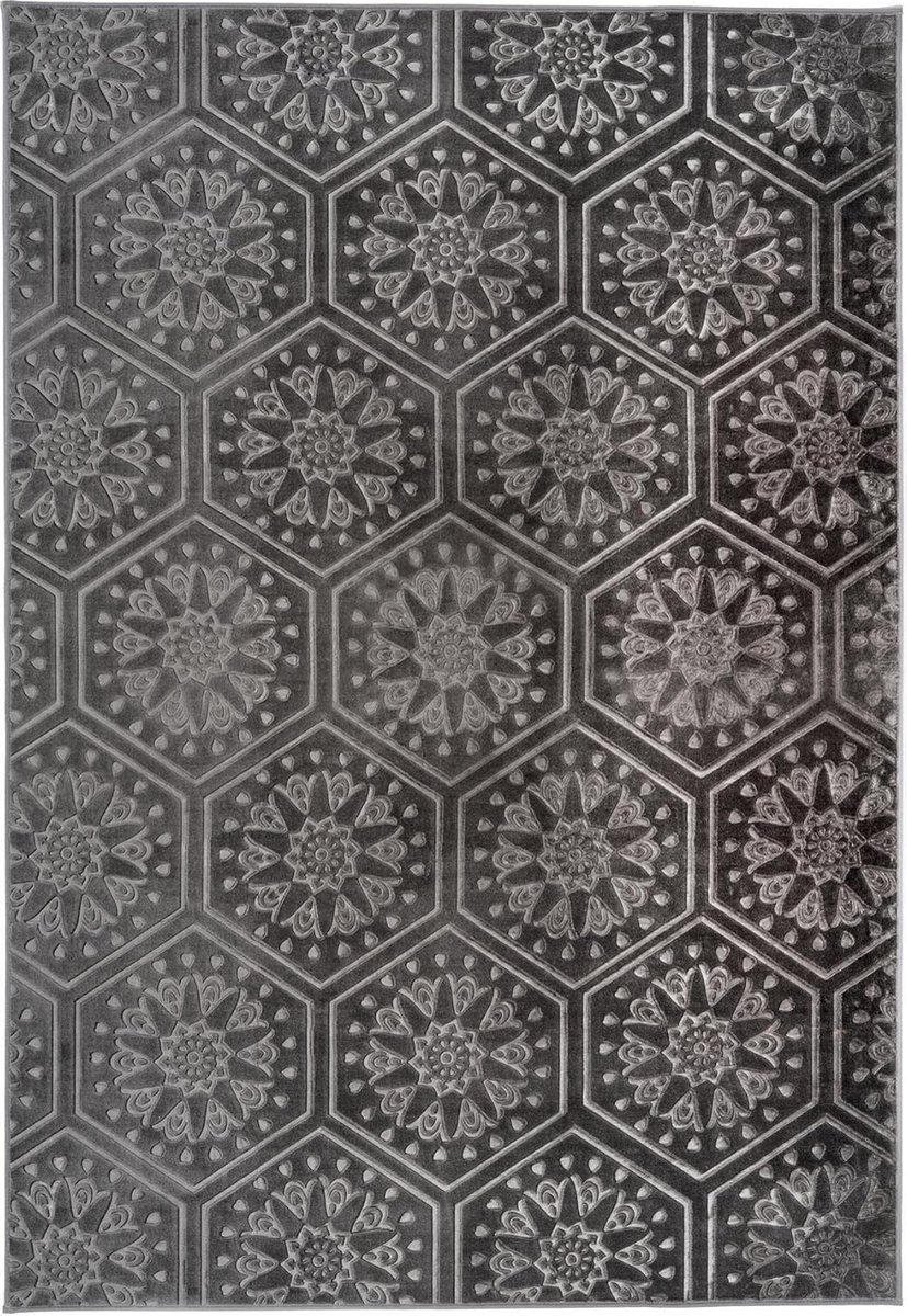 Goodivery ® Modern 3D Look Vloerkleed met Bloemenpatroon voor Woonkamer en Kantoor 200 x 290 cm