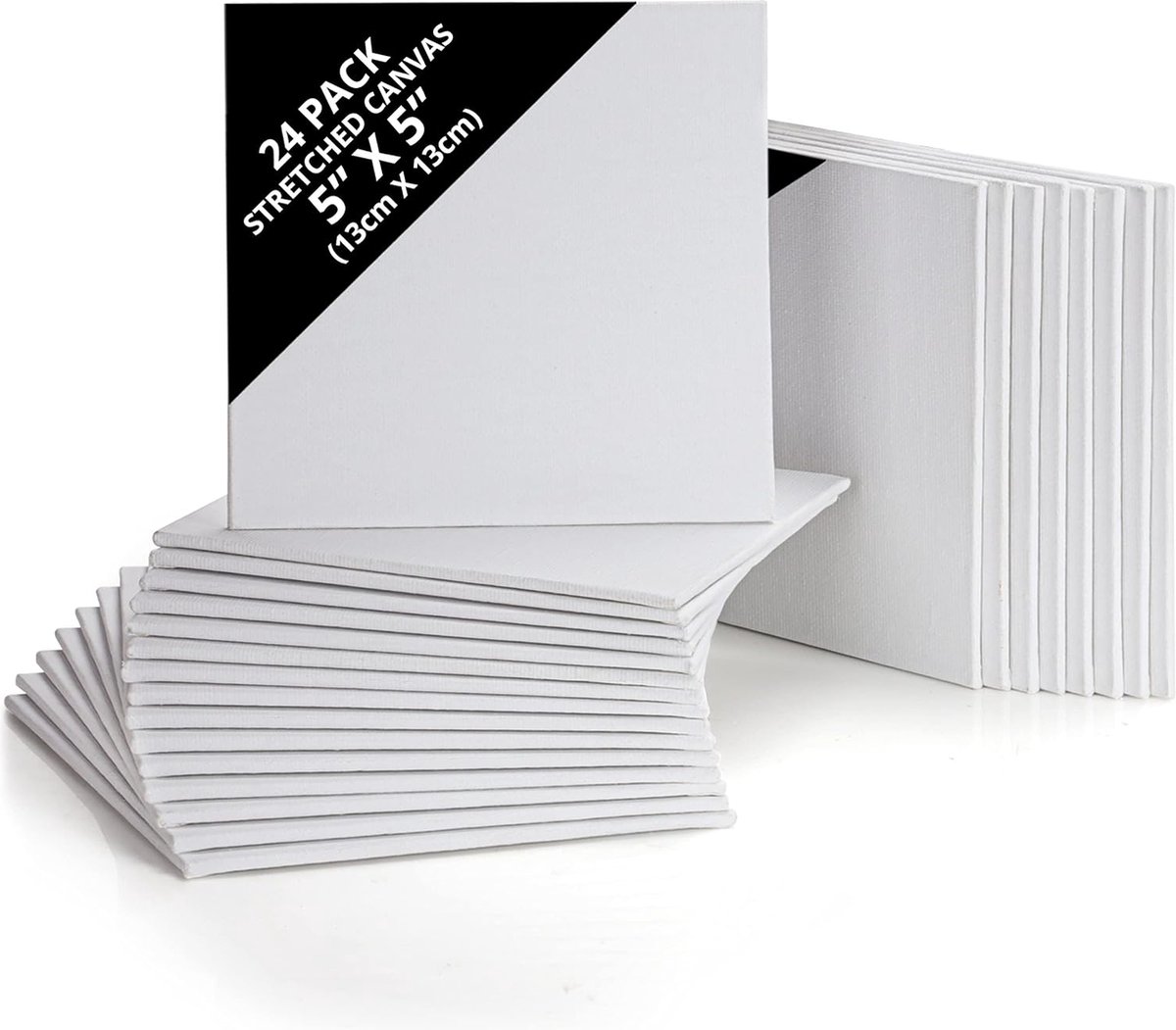 Goodivery ® Set van 24 Kleine Schildersdoeken van 13 x 13 cm voor Creatief Schilderen en Tekenen