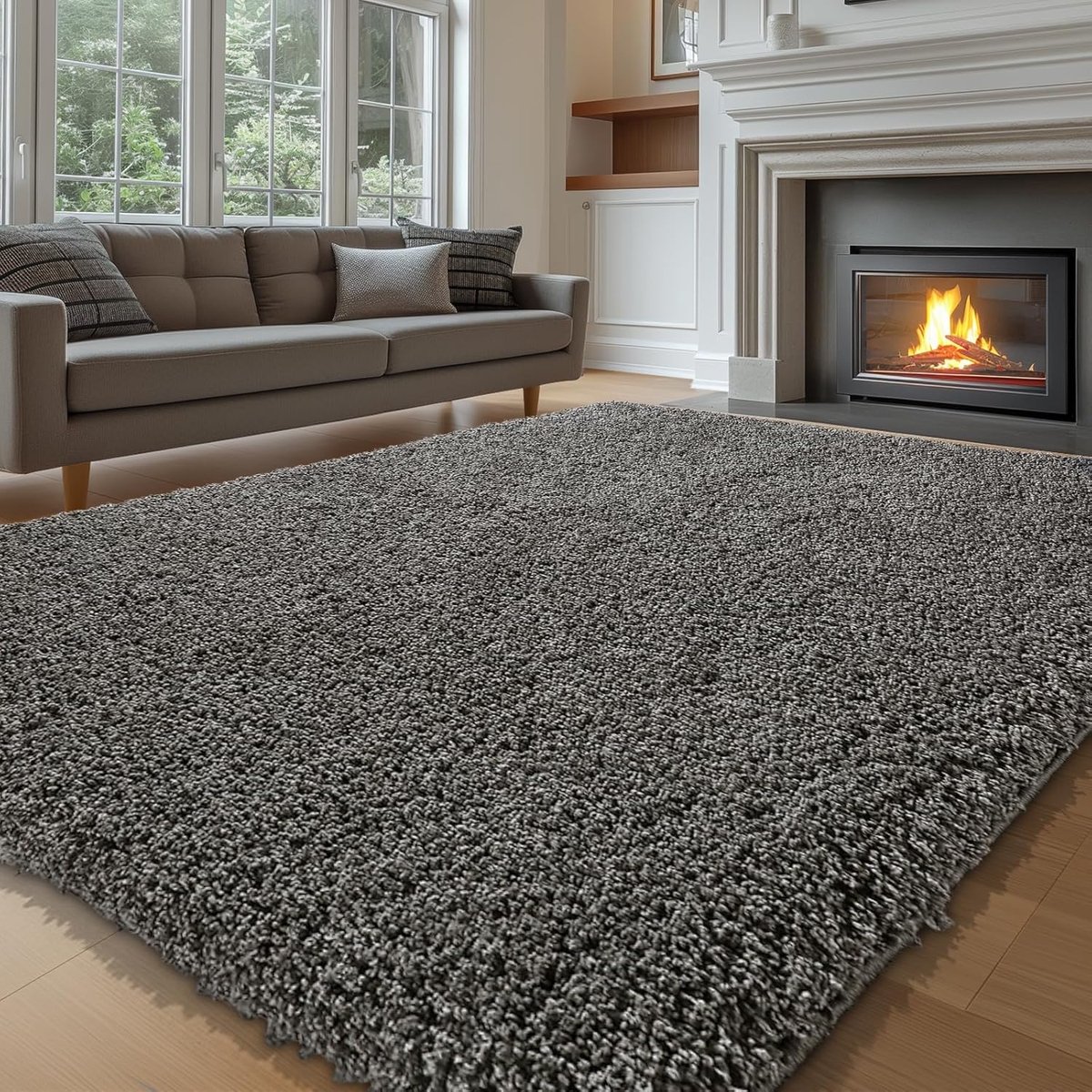 Goodivery ® Stijlvolle en Praktische Grijze Vloerkleden voor Woonkamer en Slaapkamer, 120 x 170 cm