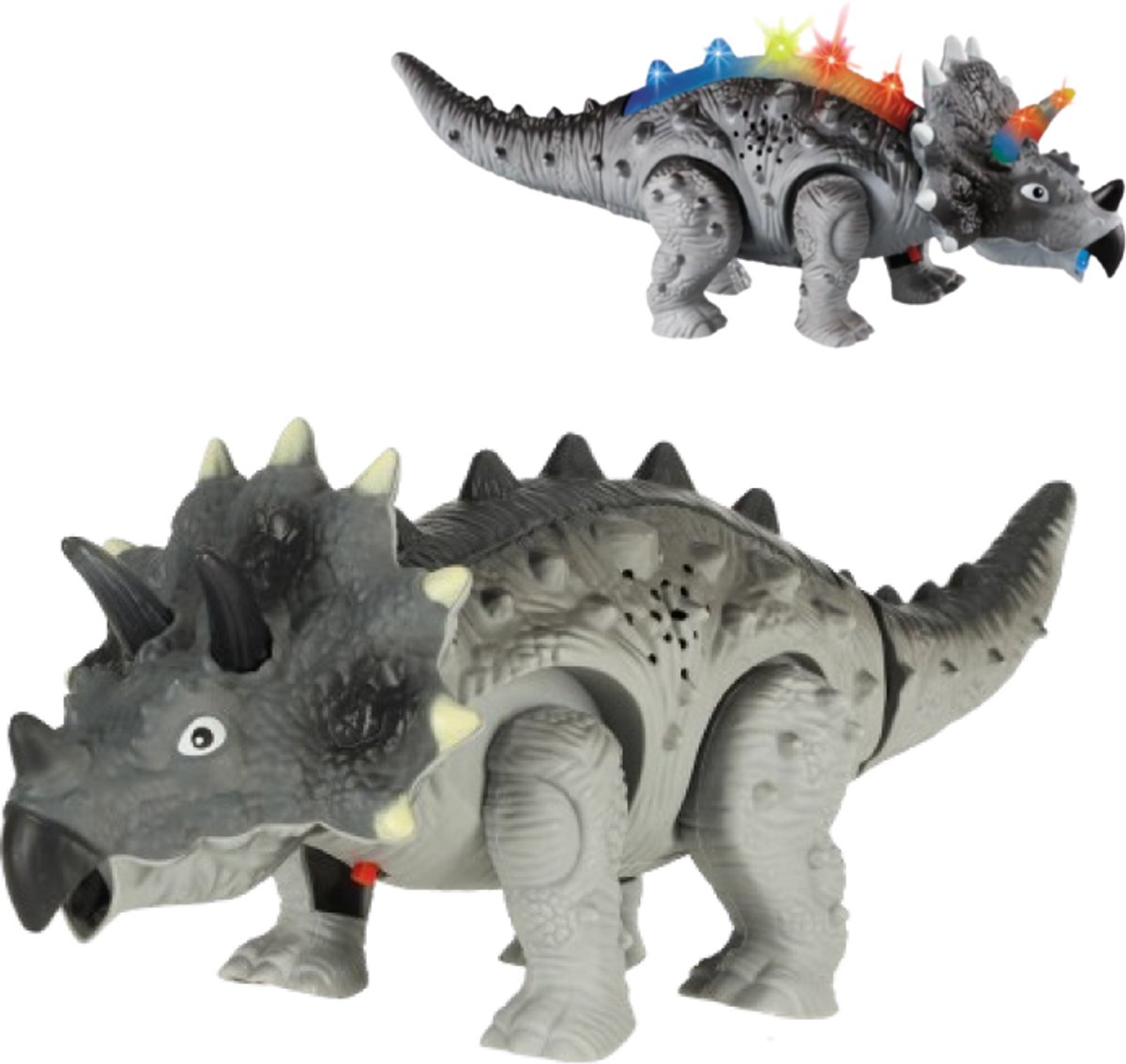 Goodz4All Dinosaurus Speelgoed Lopende Bewegende Dino met Licht en Geluid Triceratops