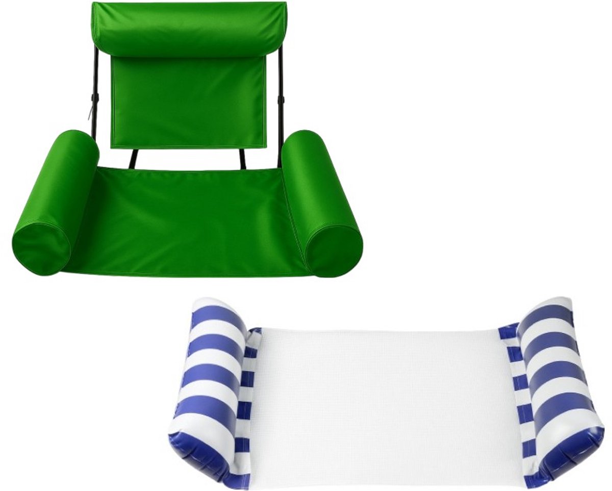   Opblaasbare stoel & Waterhangmat Volwassenen - Luchtbed Zwembad Opblaasbaar Zwembadspeelgoed