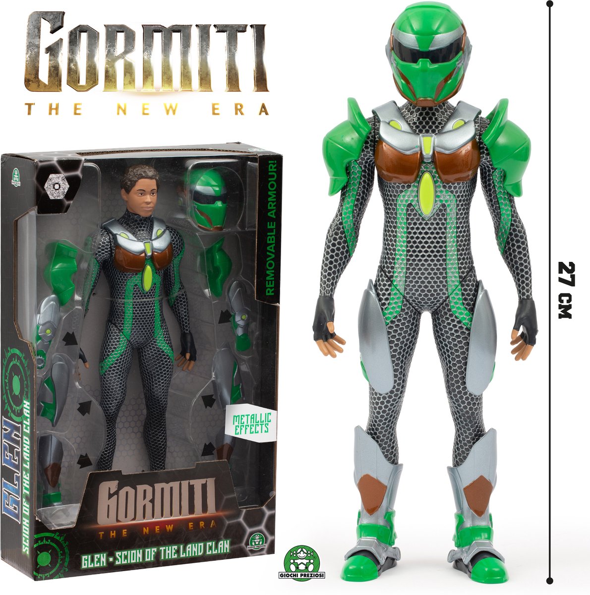 Gelede figuur - GORMITI - Scion met pantser Aardemodel - 27 cm - Vanaf 4 jaar oud - GRV031