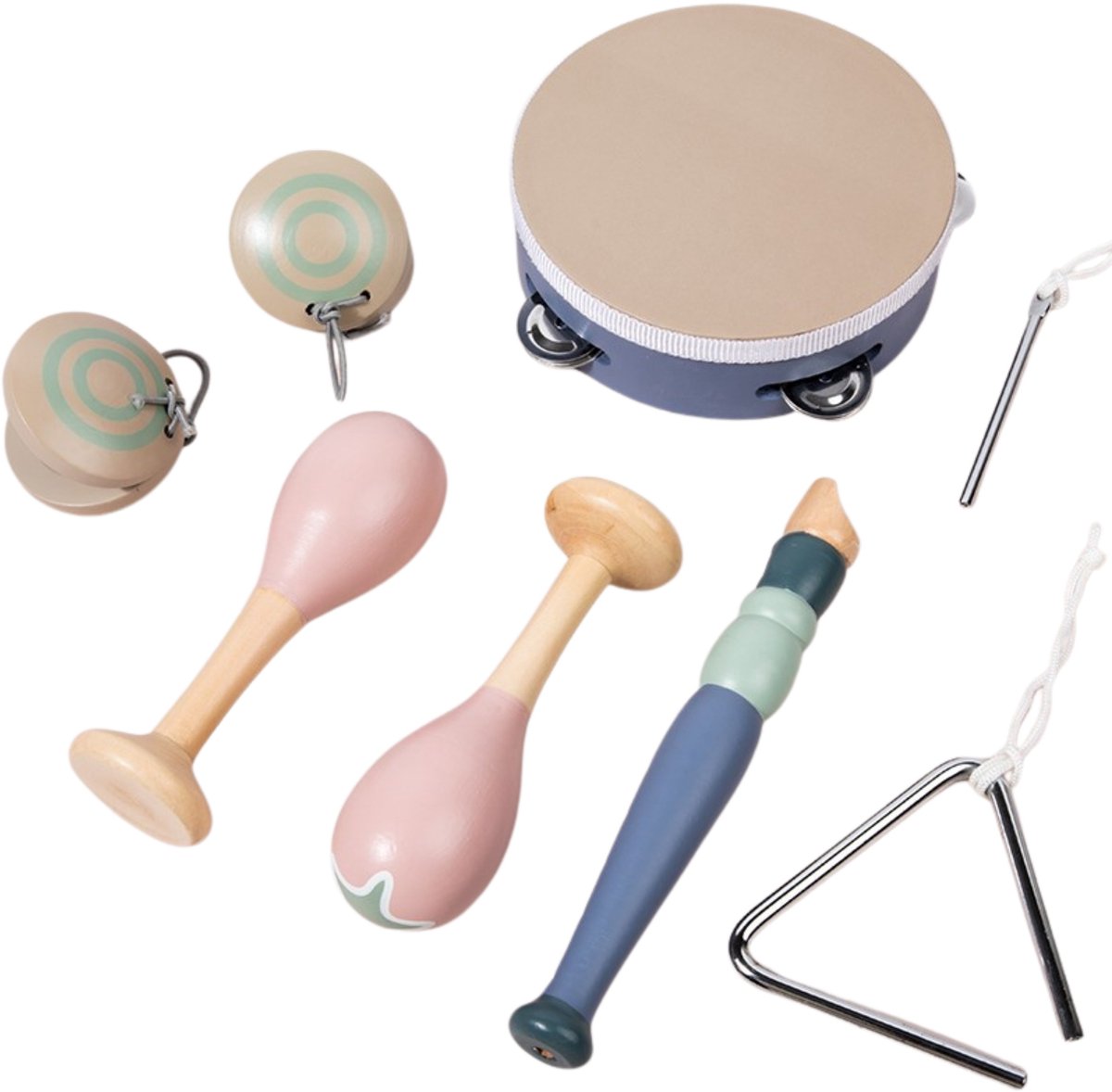 Montessori Houten Muziek instrumenten Speelgoed - Educatieve Instrumenten Set - Rollenspel voor Jongens en Meisjes tot 3 jaar