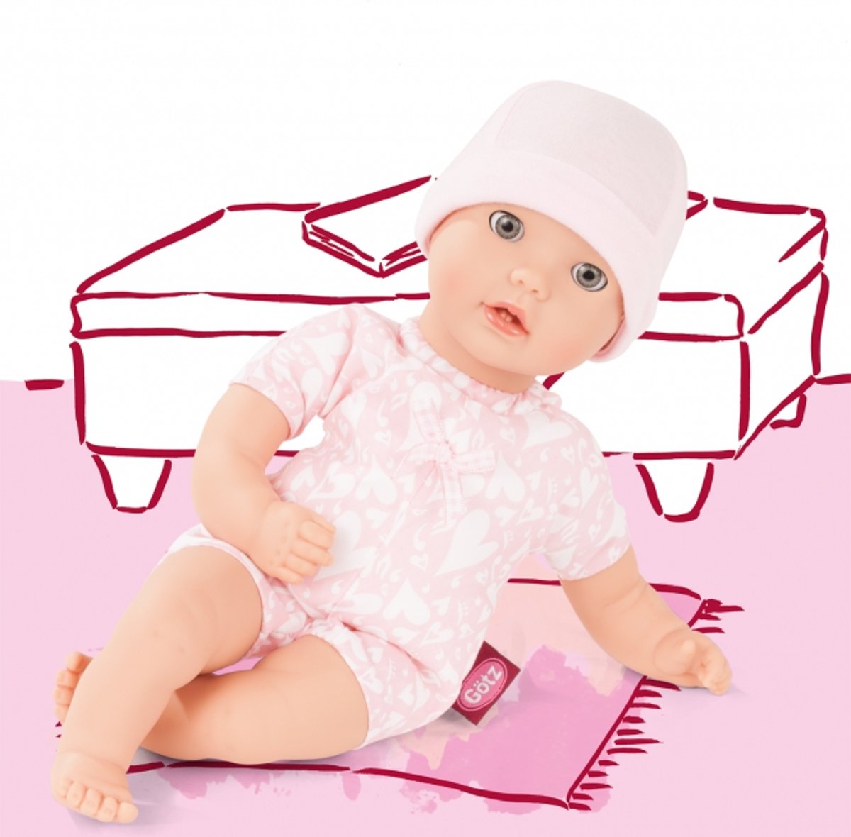 Götz badpop en aankleedpop 33cm