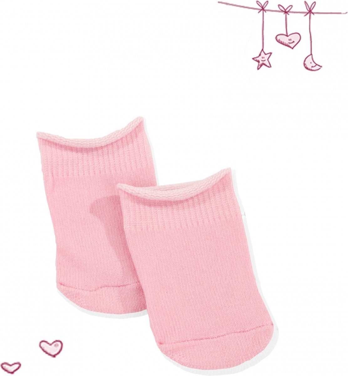 Götz poppenkleding 1 paar roze sokjes voor pop van 42-50cm