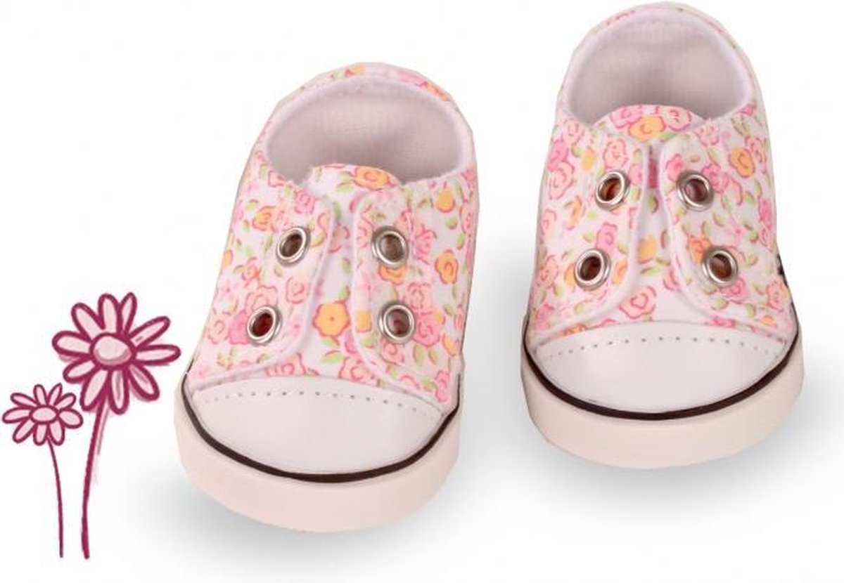 Götz poppenschoenen gebloemde sneakers 42-50cm