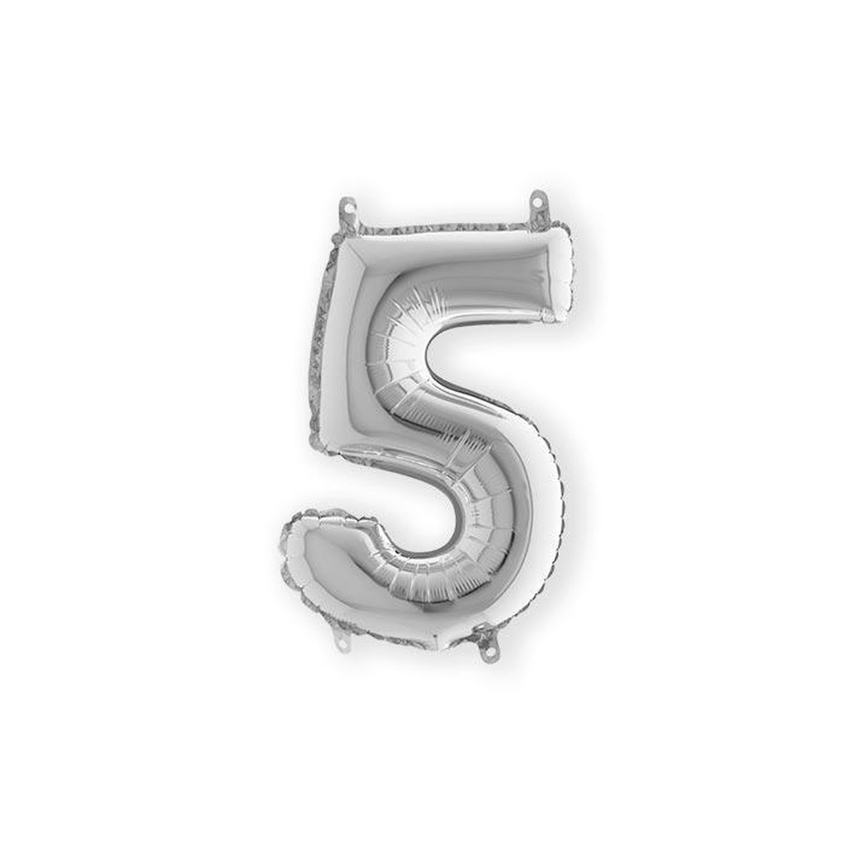 Folieballon - Cijfer 5 - Zilver - Grabo balloon - 35cm