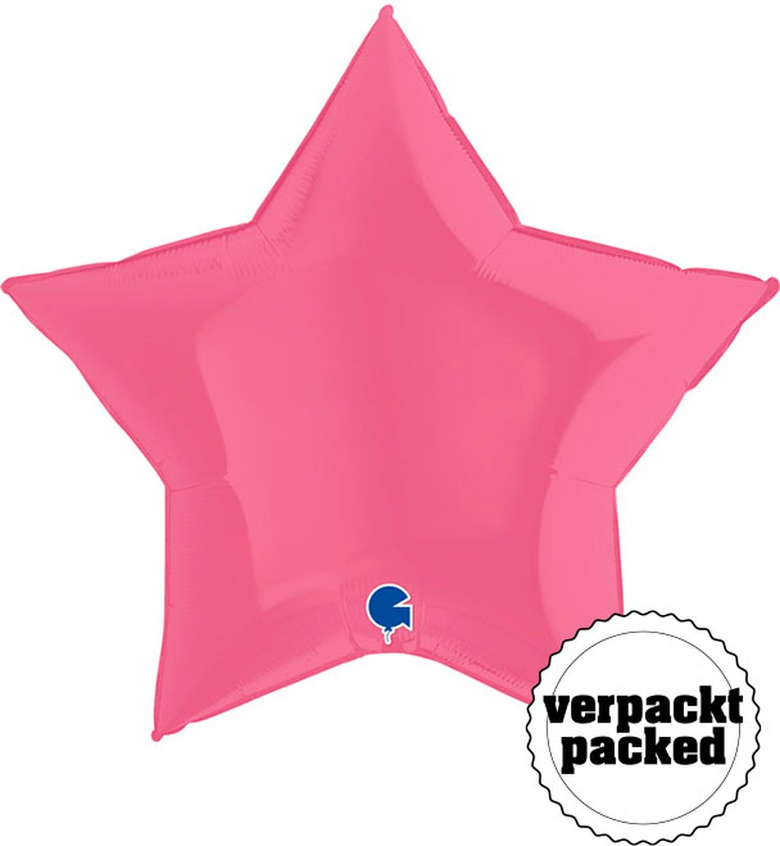 Folieballon - Grabo Bubblegum Pink Star - 90 cm