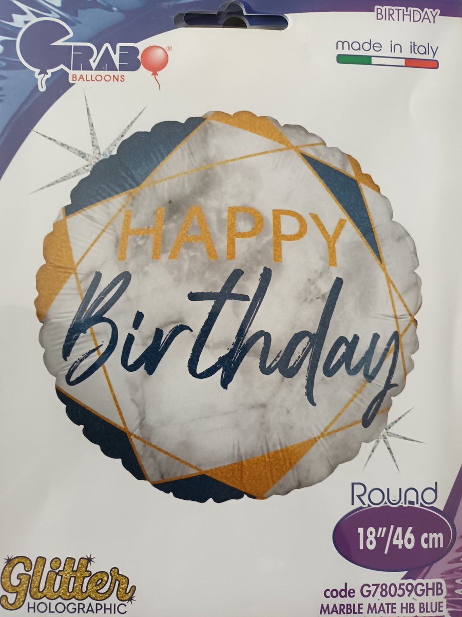 Folieballon 18inch happy birthday