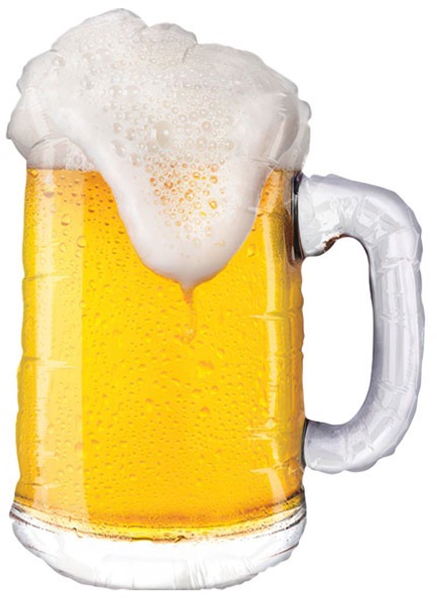 Folieballon Biertje - Mighty Beer - 74 cm - Helium- en Luchtvulling