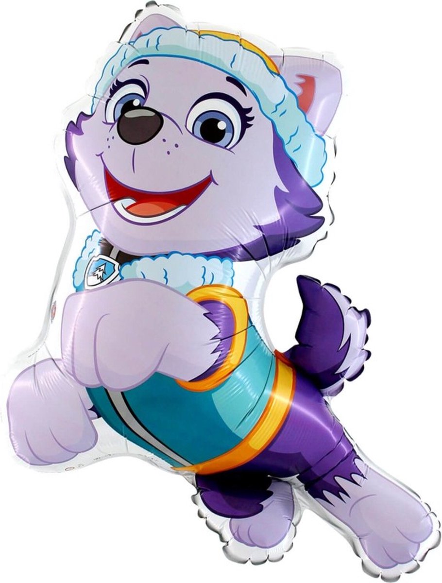 1 x Everest Paw Patrol Ballon XL 86 cm Verjaardag Versiering - Folieballon Ongevuld - Ballonnenboog Decoratie Feest - Party Slinger Jongen Meisje