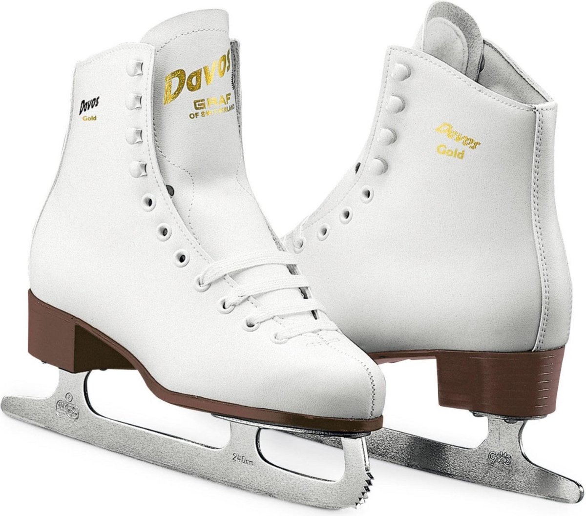 Graf Davos Gold Dames Kunstschaats Wit Maat 35