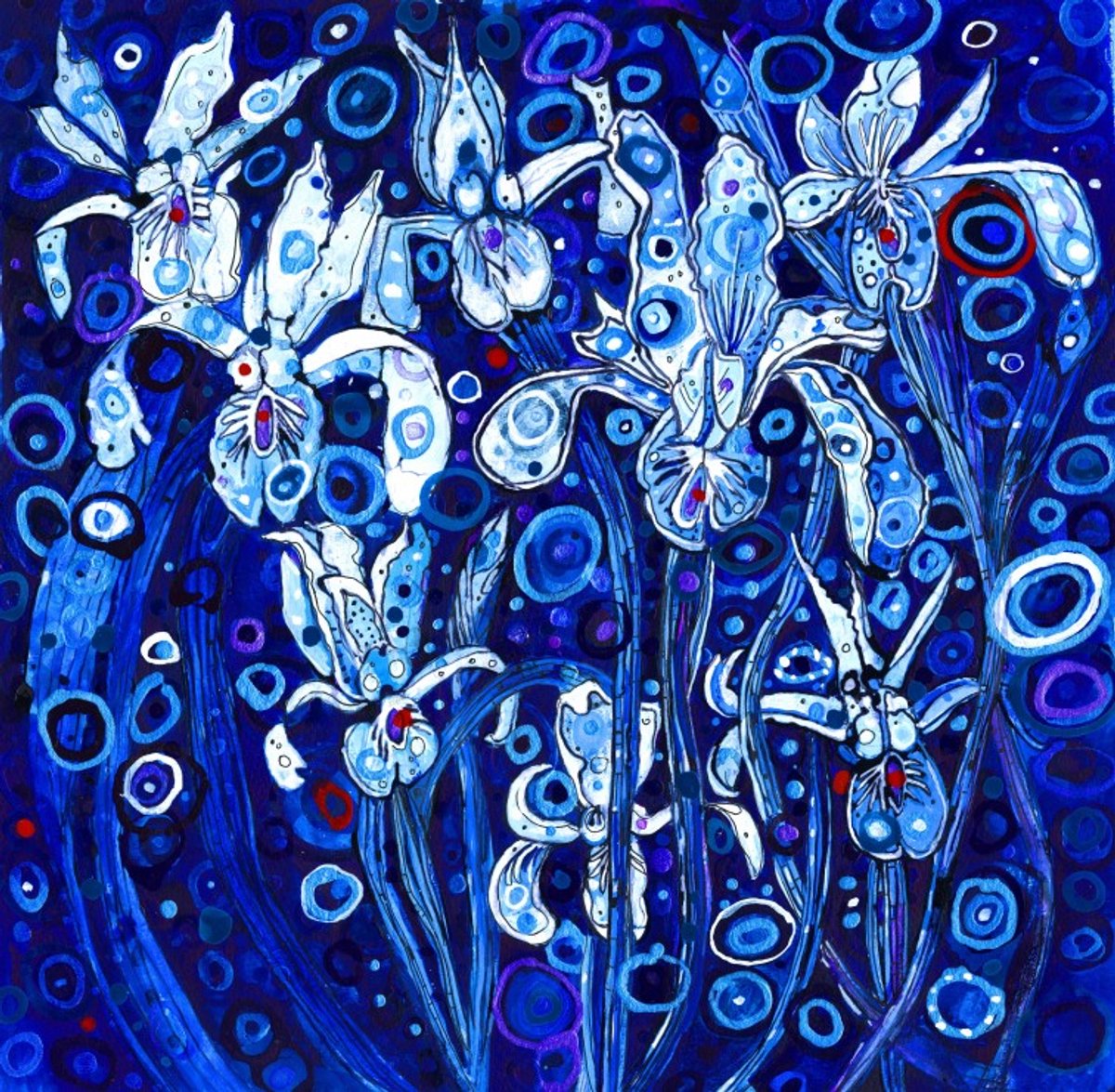 Grafika legpuzzel Blue Iris - 1000 stukjes puzzel plezier.