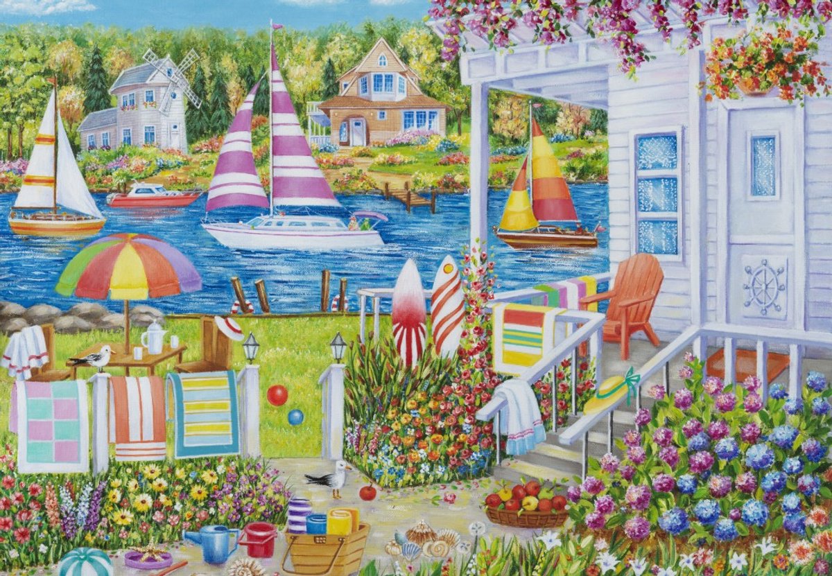 Grafika legpuzzel House on the Water - 1000 stukjes puzzelplezier.