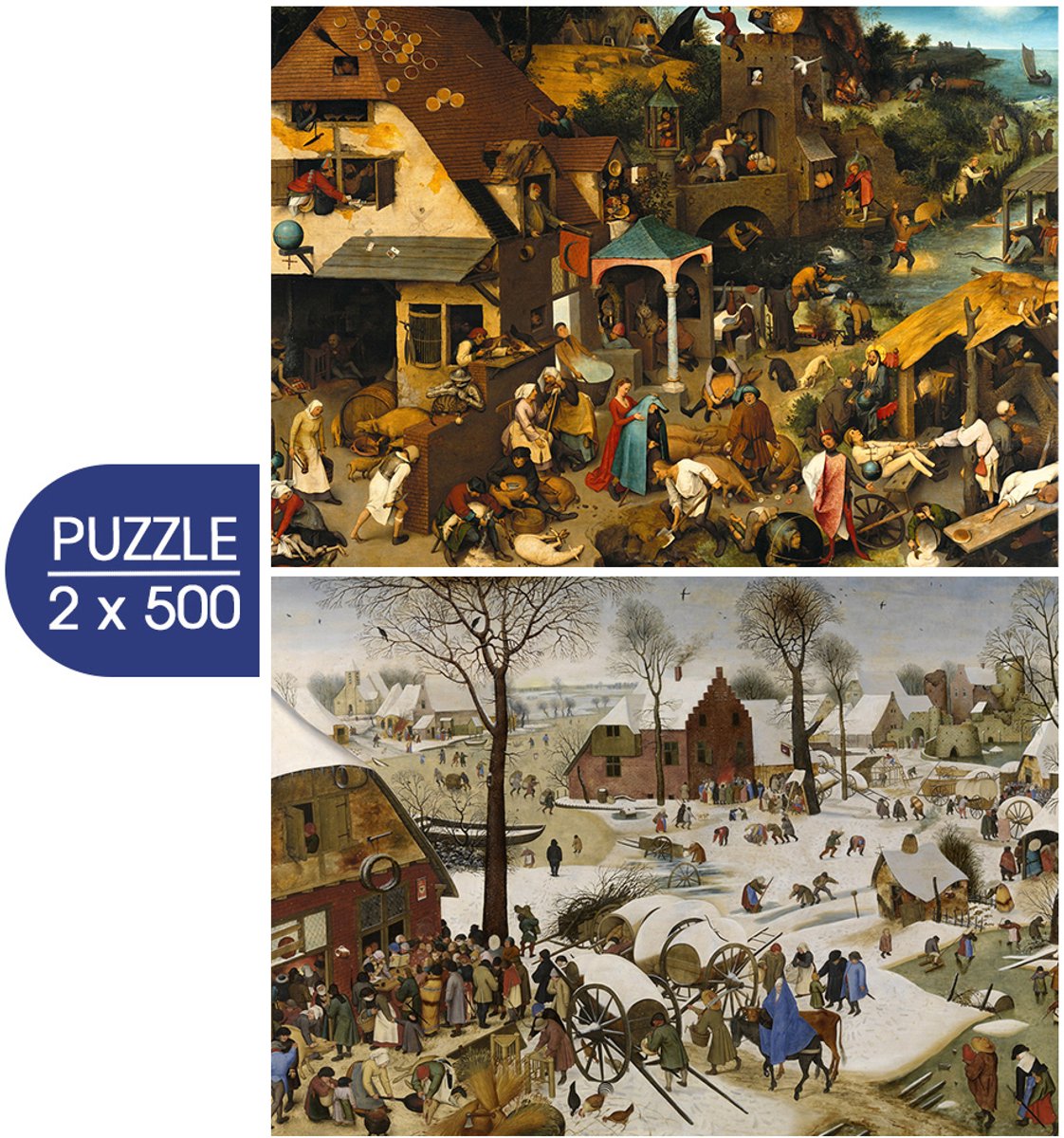 Grafika puzzel - Pieter Brueghel kunst 500 stukjes legpuzzel.