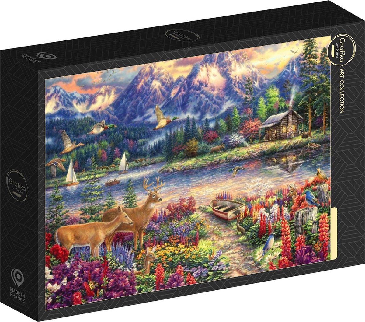 Grafika puzzel - Spring Mountain Majesty - 1000 stukjes legpuzzel.